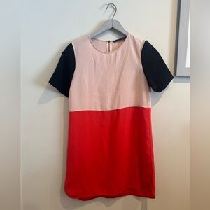 Zara color block t shirt‎ dress small